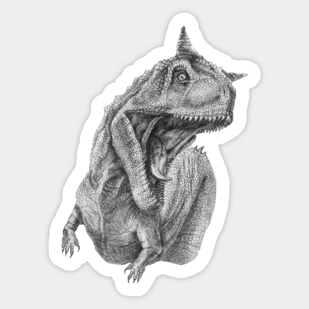 Carnotaurus Sticker by TimeSkiff